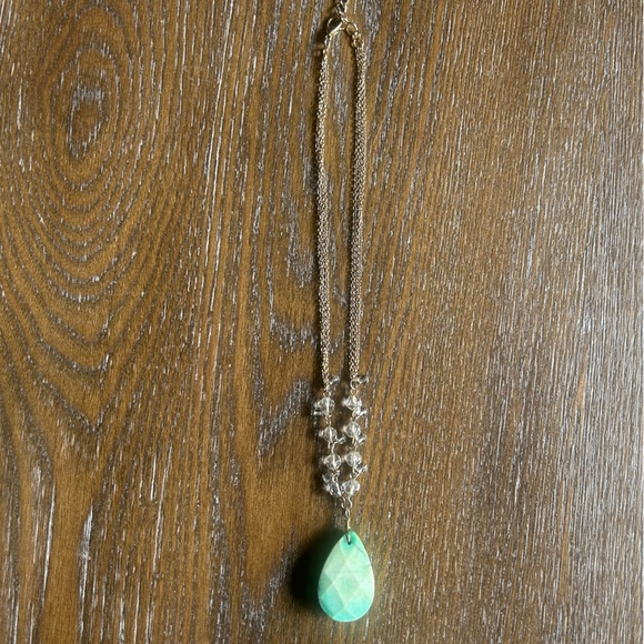 Jewelry - Green Teardrop Pendant Necklace